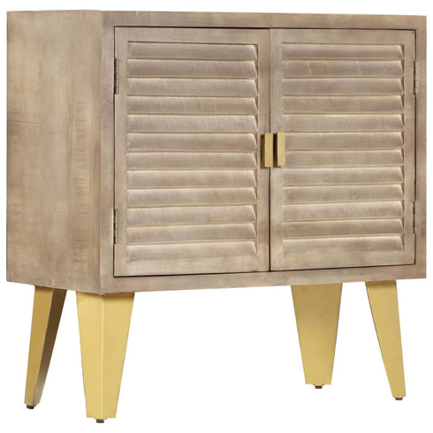 Rustika Rowe -  Sideboard 80x35x80 cm Solid Mango Wood and Cast Iron